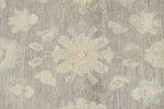 6x9 Light Gray and Blue Turkish Oushak Rug