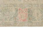 6x9 Green and Beige Turkish Oushak Rug