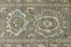 3x12 Light Gray and Ivory Turkish Oushak Runner