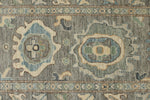 3x12 Light Gray and Ivory Turkish Oushak Runner