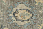 3x12 Light Gray and Ivory Turkish Oushak Runner
