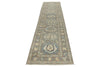 3x12 Light Gray and Ivory Turkish Oushak Runner