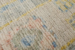 3x10 Light Blue and Beige Turkish Oushak Runner
