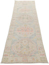 3x10 Light Blue and Beige Turkish Oushak Runner