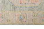 3x10 Light Blue and Beige Turkish Oushak Runner