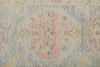 3x10 Light Blue and Beige Turkish Oushak Runner
