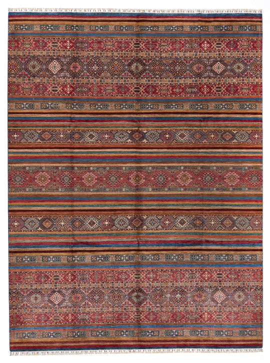 9x12 Multicolor Tribal Rug