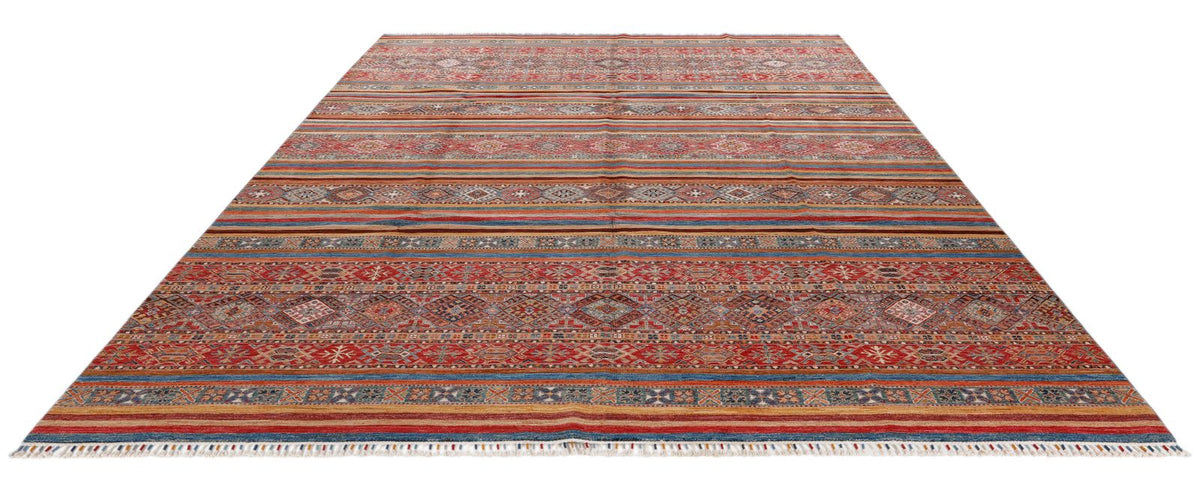 9x12 Multicolor Tribal Rug