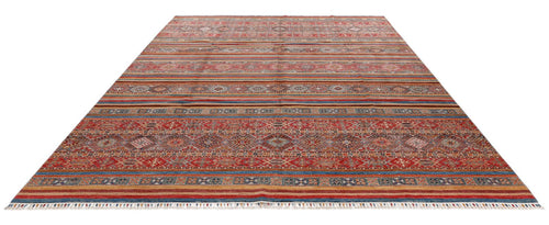 9x12 Multicolor Tribal Rug
