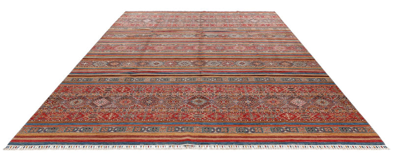 9x12 Multicolor Tribal Rug