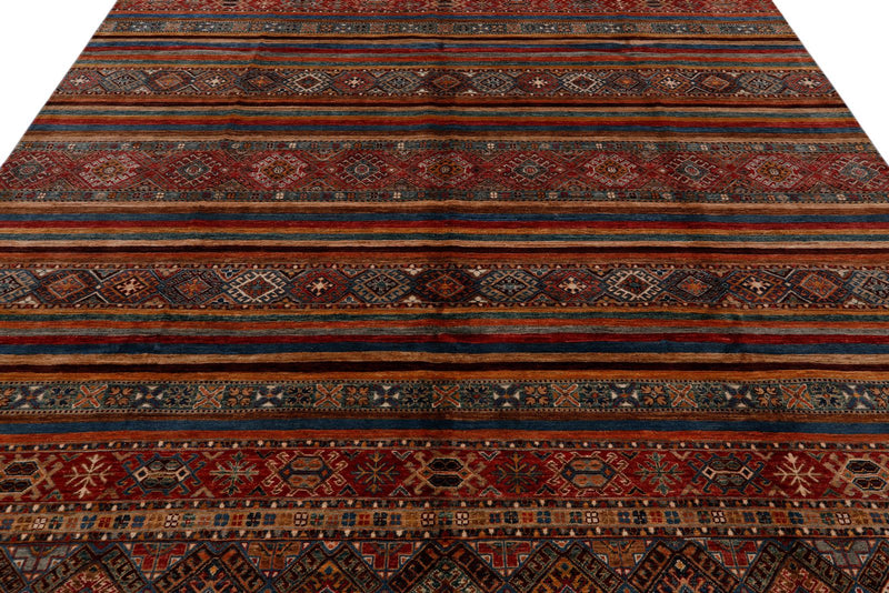 9x12 Multicolor Tribal Rug