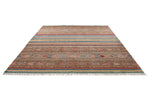 9x12 Brown and Multicolor Tribal Rug