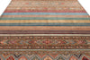 9x12 Brown and Multicolor Tribal Rug
