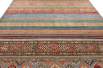 9x12 Brown and Multicolor Tribal Rug