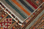 9x12 Brown and Multicolor Tribal Rug