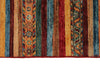 6x9 Brown and Multicolor Tribal Rug