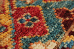 6x9 Brown and Multicolor Tribal Rug