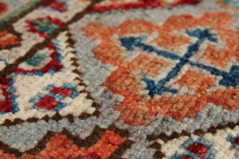 6x8 Gray and Multicolor Tribal Rug