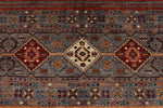 6x8 Gray and Multicolor Tribal Rug