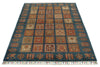 4x6 Multicolor and Navy Anatolian Traditional Rug