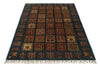 4x6 Multicolor and Navy Anatolian Traditional Rug