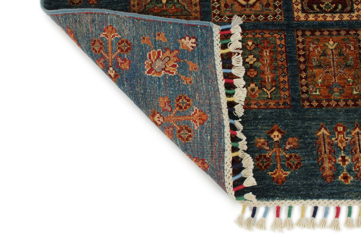 4x6 Multicolor and Navy Anatolian Traditional Rug