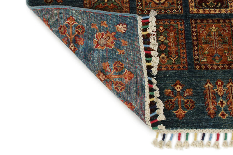 4x6 Multicolor and Navy Anatolian Traditional Rug