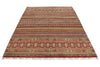 6x9 Brown and Multicolor Tribal Rug