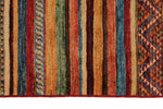6x9 Brown and Multicolor Tribal Rug