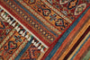 6x9 Brown and Multicolor Tribal Rug