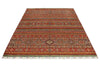 6x8 Brown and Multicolor Tribal Rug