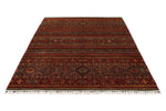 6x8 Brown and Multicolor Tribal Rug