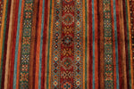 6x8 Brown and Multicolor Tribal Rug