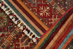 6x8 Brown and Multicolor Tribal Rug
