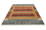 6x8 Red and Multicolor Anatolian Traditional Rug