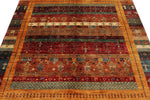 6x8 Red and Multicolor Anatolian Traditional Rug