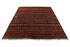 6x9 Brown and Multicolor Tribal Rug