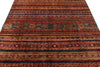 6x9 Brown and Multicolor Tribal Rug