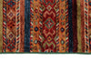 6x9 Brown and Multicolor Tribal Rug