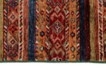 6x9 Brown and Multicolor Tribal Rug