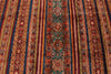 6x9 Brown and Multicolor Tribal Rug