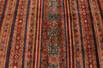 6x9 Brown and Multicolor Tribal Rug