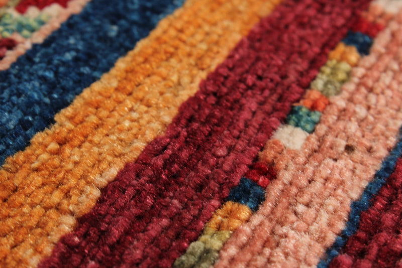 6x9 Brown and Multicolor Tribal Rug