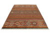 6x8 Brown and Multicolor Tribal Rug