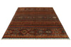6x8 Brown and Multicolor Tribal Rug
