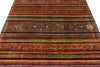 6x8 Brown and Multicolor Tribal Rug