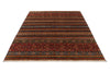6x9 Brown and Multicolor Tribal Rug