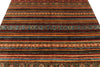 6x9 Brown and Multicolor Tribal Rug