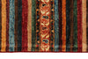 6x9 Brown and Multicolor Tribal Rug