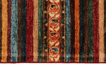 6x9 Brown and Multicolor Tribal Rug
